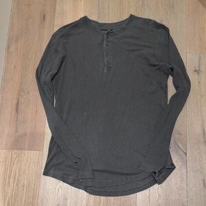 Goodfellow & Co Charcoal Long Sleeve Henley